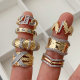 Pave two tone ring