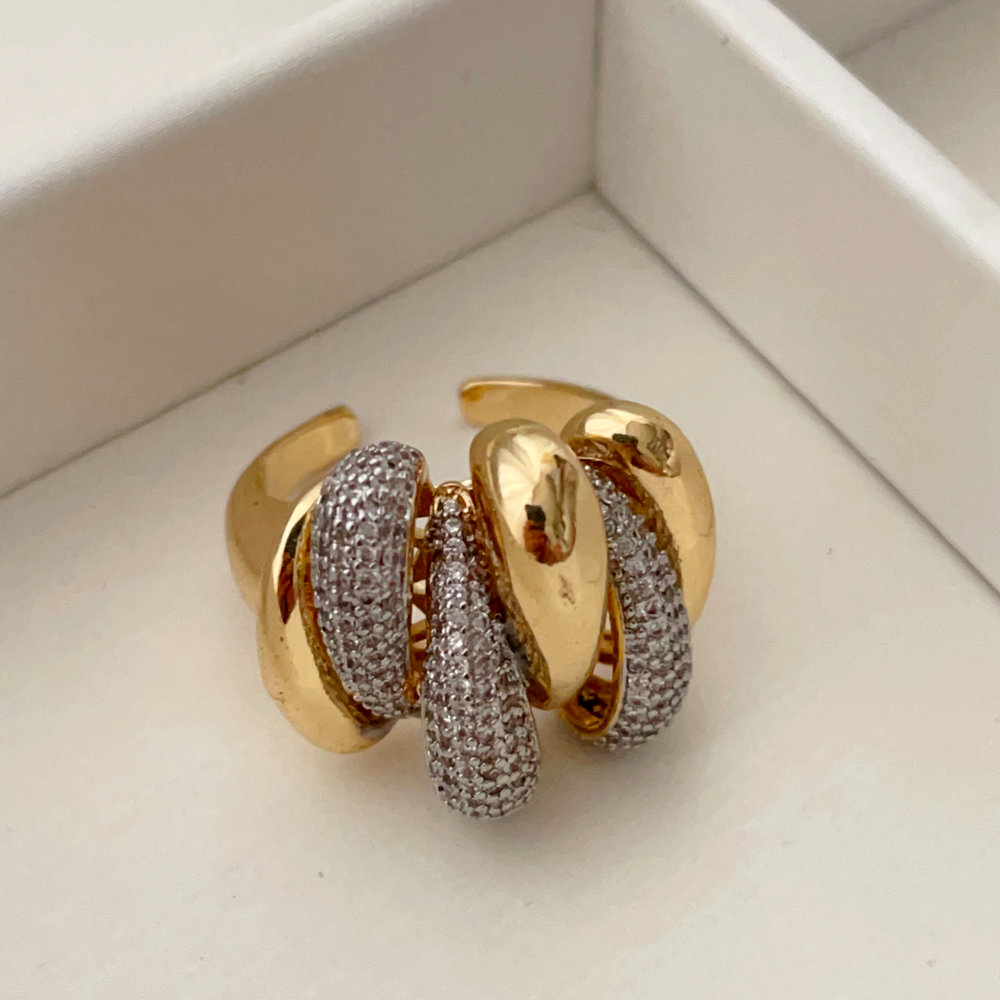 Two tone fashion earrings