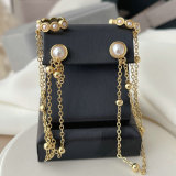 Fashion pearl chain earrings