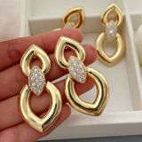 Pave zircon fashion earrings