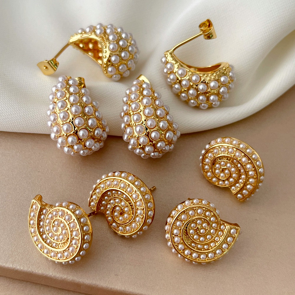 Pearl teardrop earrings