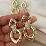 Pave zircon fashion earrings