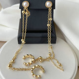Fashion pearl chain earrings