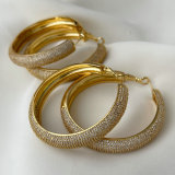 Pave zircon chunky hoop