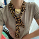 Leopard print heart necklace