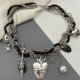 Black chain heart necklace