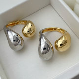 Chunky two tone water drop ring
