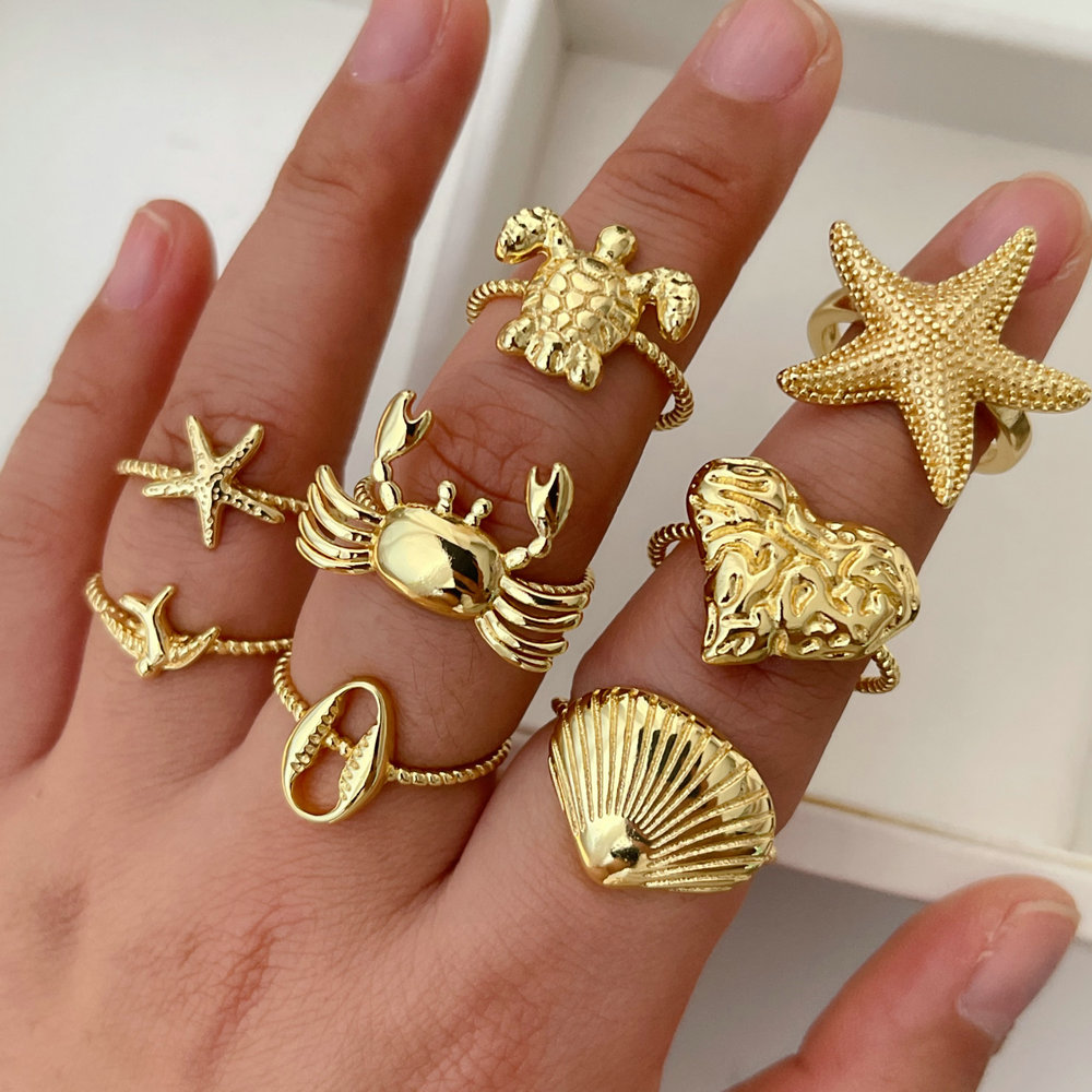 Simple star fish sea ring