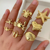 Simple star fish sea ring