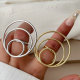 Metal chunky circle ring