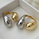 Chunky two tone water drop ring