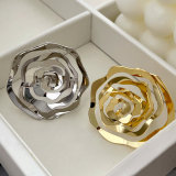 Chunky rose flower ring