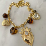 Heart charm chain necklace