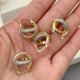 Pave two tone hoop