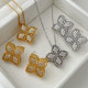 Pave zircon clover jewelry