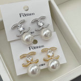 Channel pearl earrings