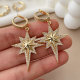 Pave star earrings