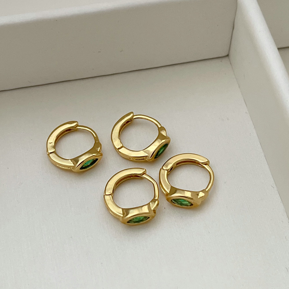 Zircon green zircon hoop