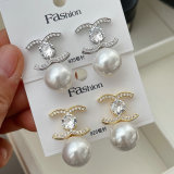 Channel pearl earrings