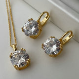 Pave zircon set square jewelry