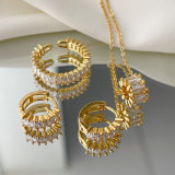 Pave zircon set jewelry