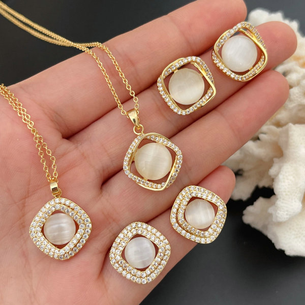 Set cat eye jewelry