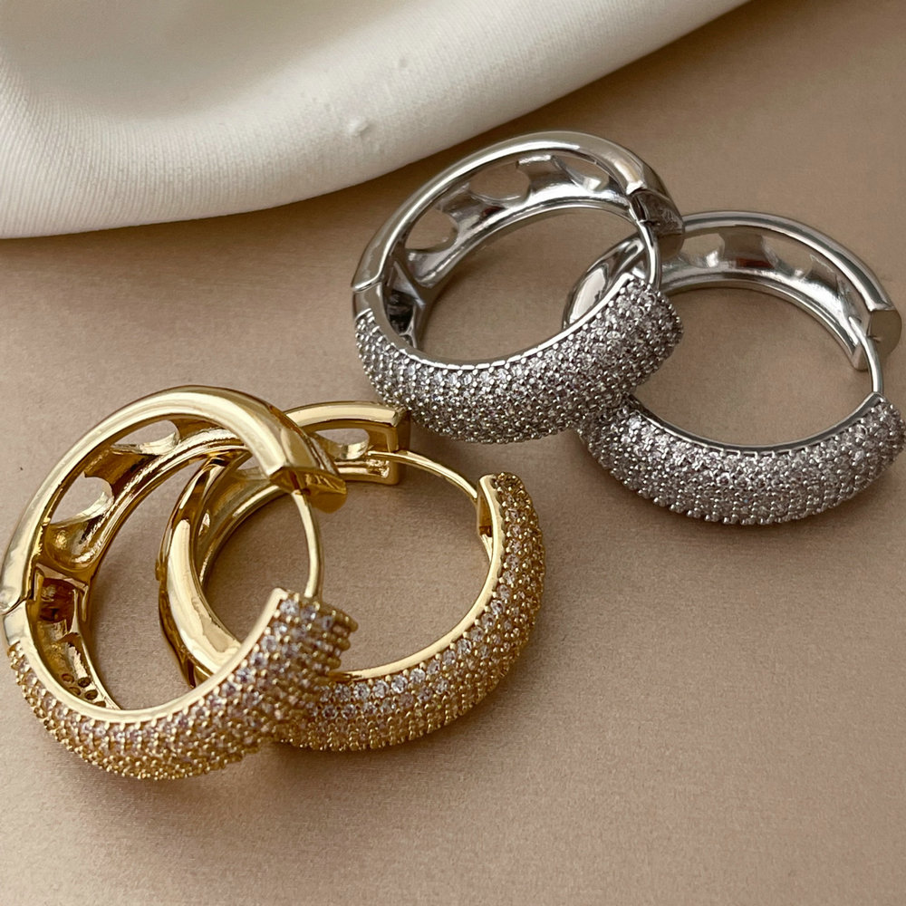 Pave zircon hoop