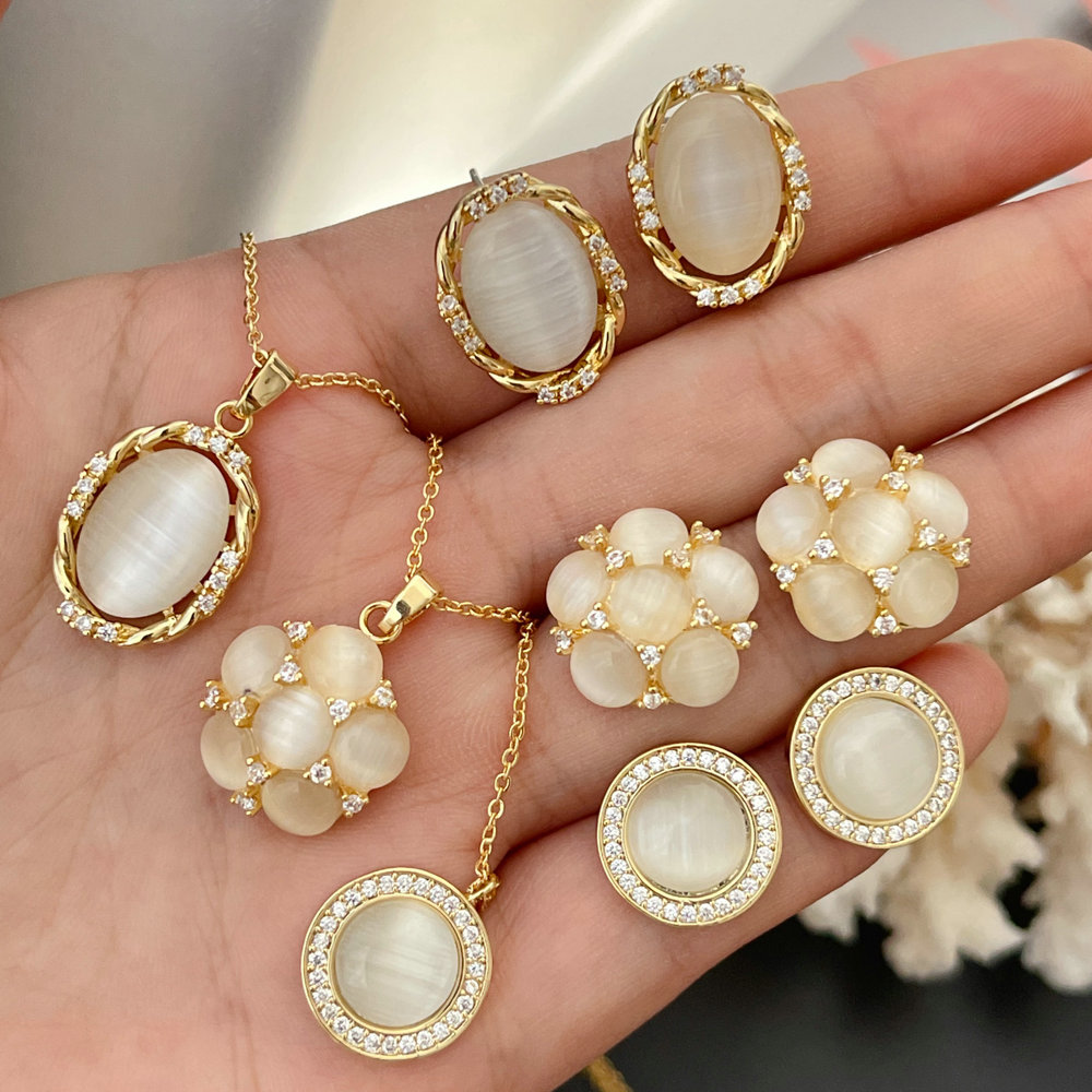Set cat eye jewelry