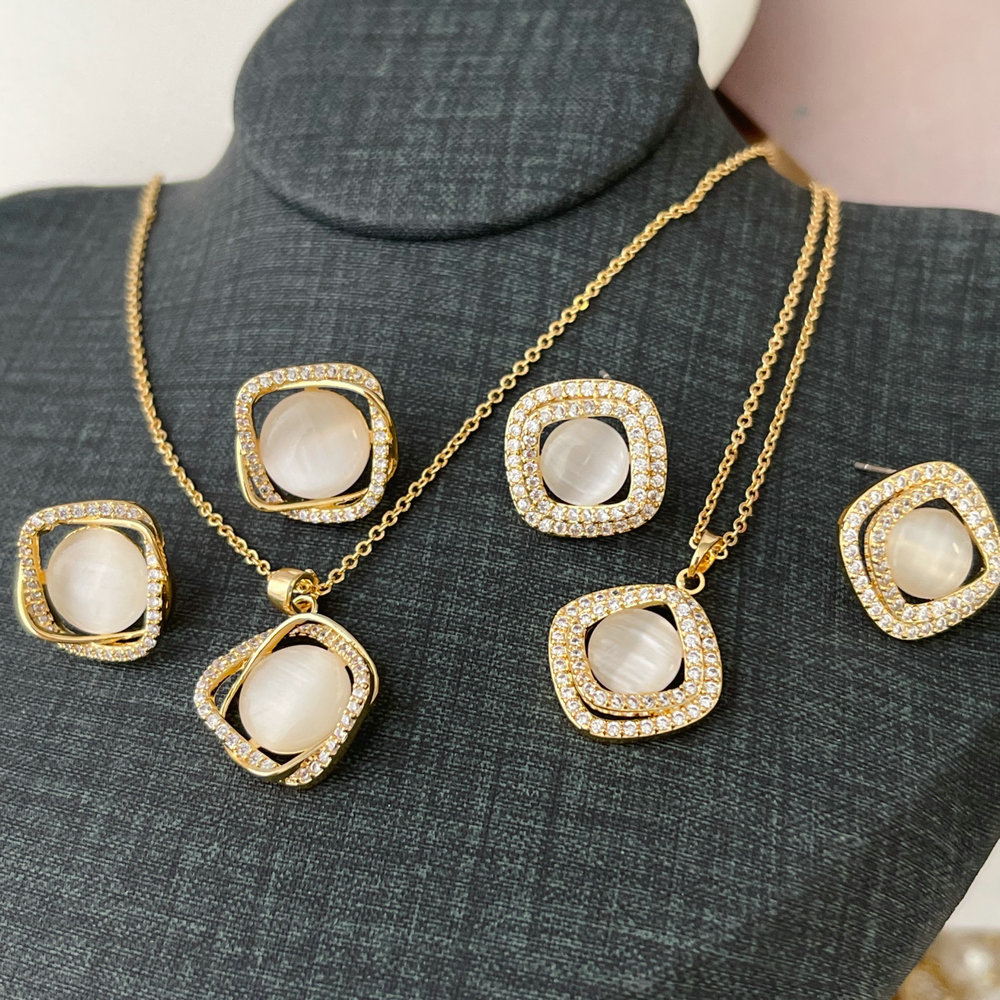 Set cat eye jewelry