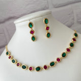 Pave zircon colorful set jewelry