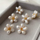Fresh water pearl flower earrings