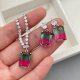 Pave set colorful stone jewelry