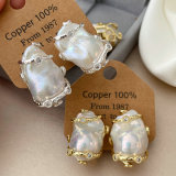 Baroque pearl earrings