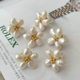 Fresh water pearl flower earrings