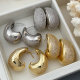 Pave zircon chunky teardrop earrings
