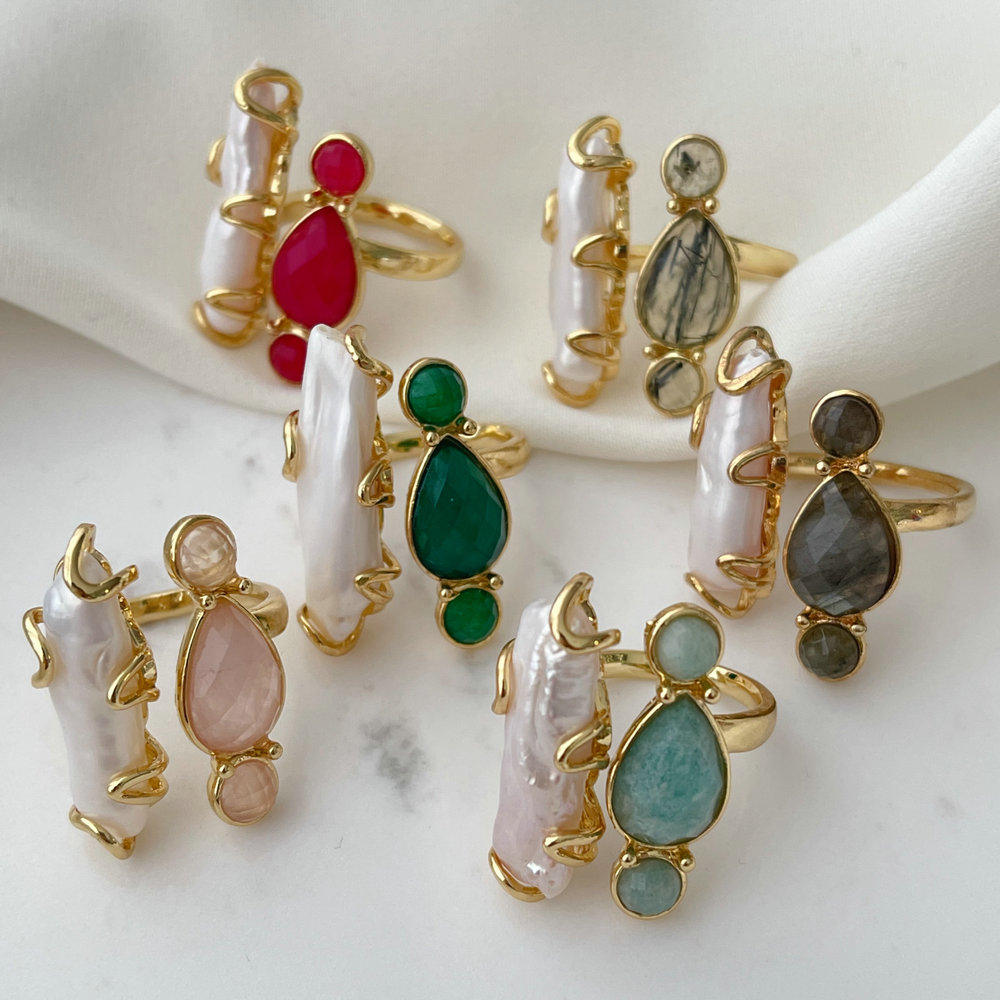 Fresh water pearl ring
