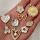 Shell heart charm