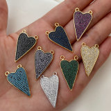 Pave zircon heart pendant