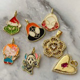 Enamel cute charm