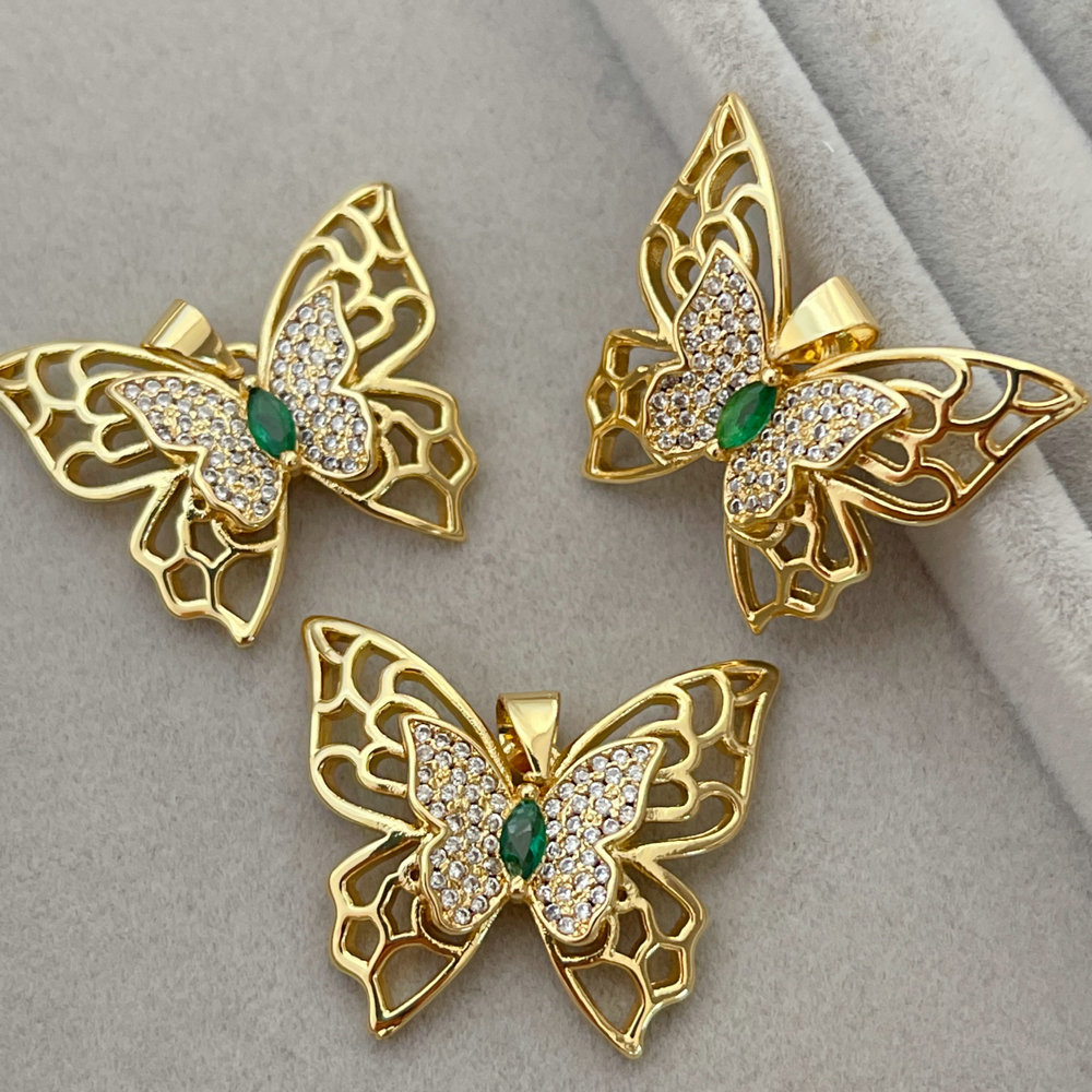 Pave butterfly charm
