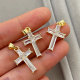 Pave zircon cross charm