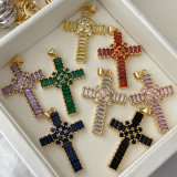 Pave cross pendant