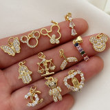 Pave zircon charm