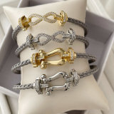 Leather belt bracelet