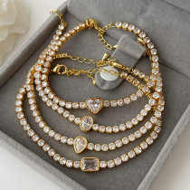 Pave zircon tennis bracelet