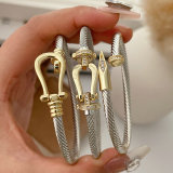 two tone snail bracelet