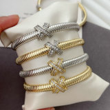 Pave cross bracelet