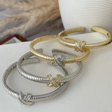 Pave cross bracelet