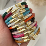 Leather snail bracelet