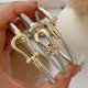 two tone snail bracelet
